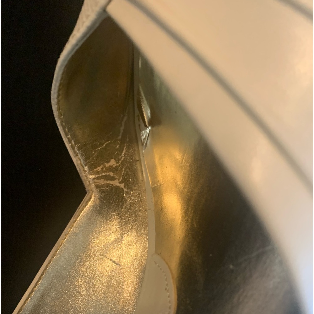 Naturalizer Peep Toes Pump Shoes. Women. Cream and Gold. Size 8.5 M. - Picture 8 of 10